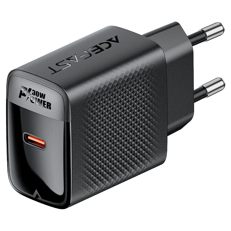 Однопортовое зарядное устройство acefast a102 pd30w gan с разъемом usb-c, черное. 5
