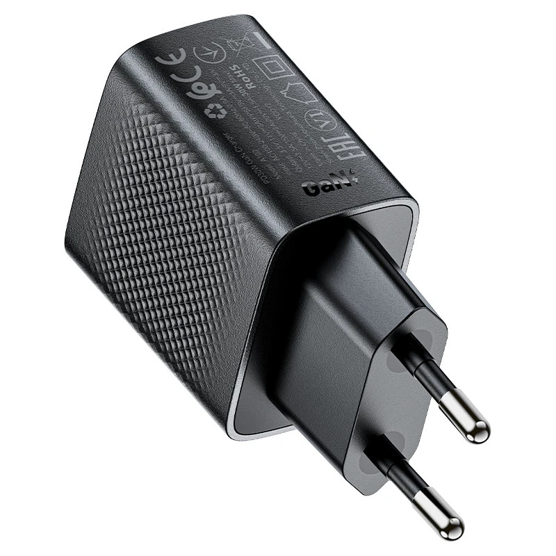 Однопортовое зарядное устройство acefast a102 pd30w gan с разъемом usb-c, черное. 6
