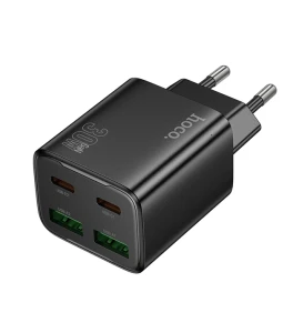 Încărcător hoco n56 founder cu patru porturi pd30w (2c2a) (ue) negru