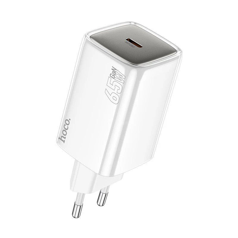 Încărcător hoco n48 glorious cu un singur port pd65w (ue) alb 2