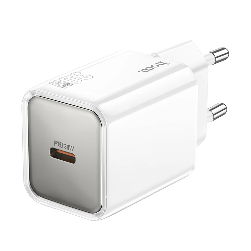 Încărcător hoco n47 glorious cu un singur port pd30w (ue) alb 3