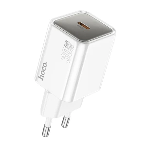 Încărcător hoco n47 glorious cu un singur port pd30w (ue) alb Thumbnail 2