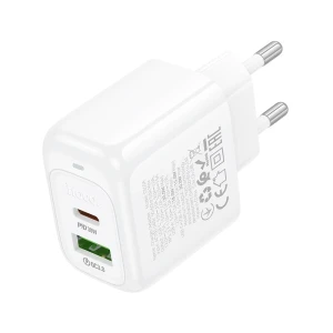 Зарядное устройство hoco cs55a surplus pd30w+qc3.0 (ес), белое