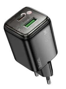 Încărcător hoco n52 monsoon pd20w+qc3.0 (ue) negru