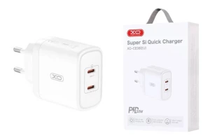 Încărcător rapid xo ce08 (eu) pd50w (2usb-c) ce alb