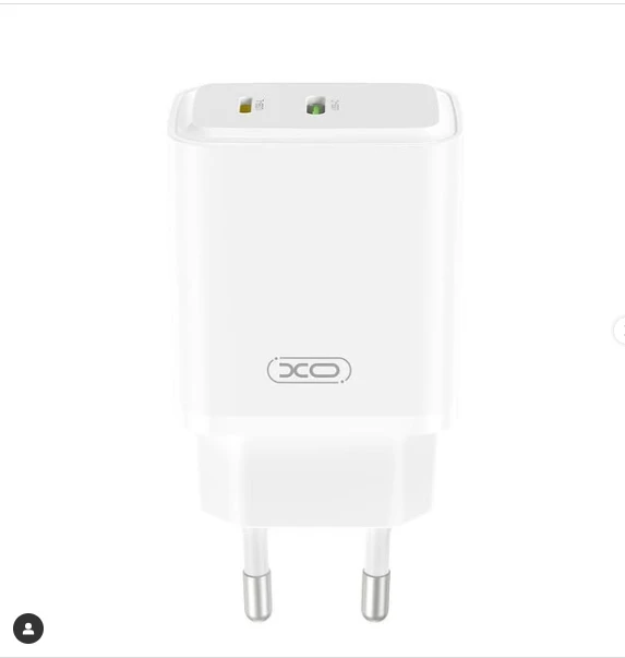 Încărcător invers rapid bidirecțional xo l145, 20w, cu port usb-c+l, alb 2