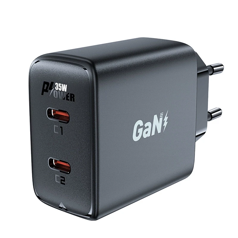 Încărcător cu două porturi acefast a49 pd35w gan (usb-c+usb-c), negru (ue) 3