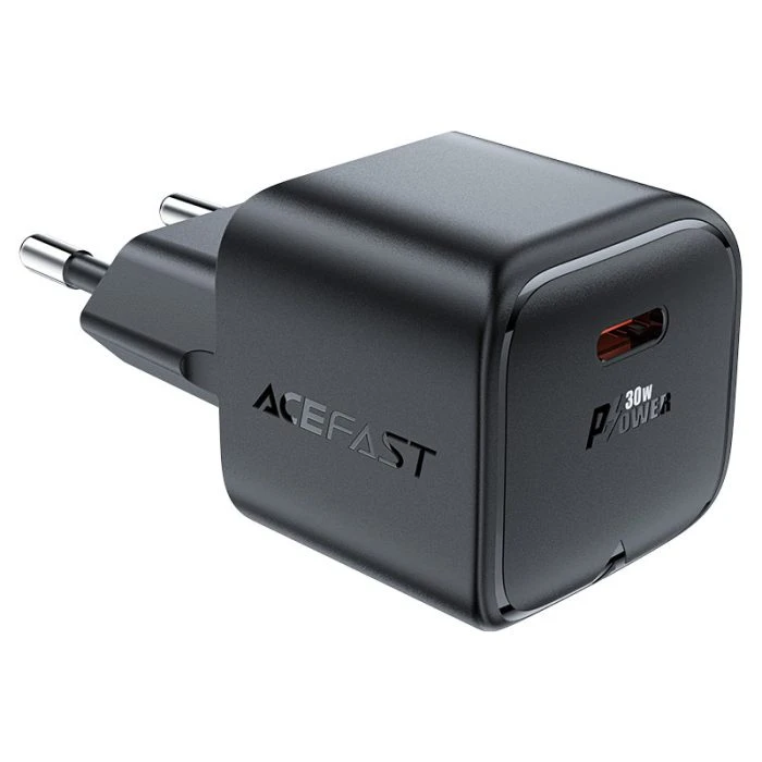 Мини-зарядное устройство acefast a77 pd30w gan usb-c, черное. 3