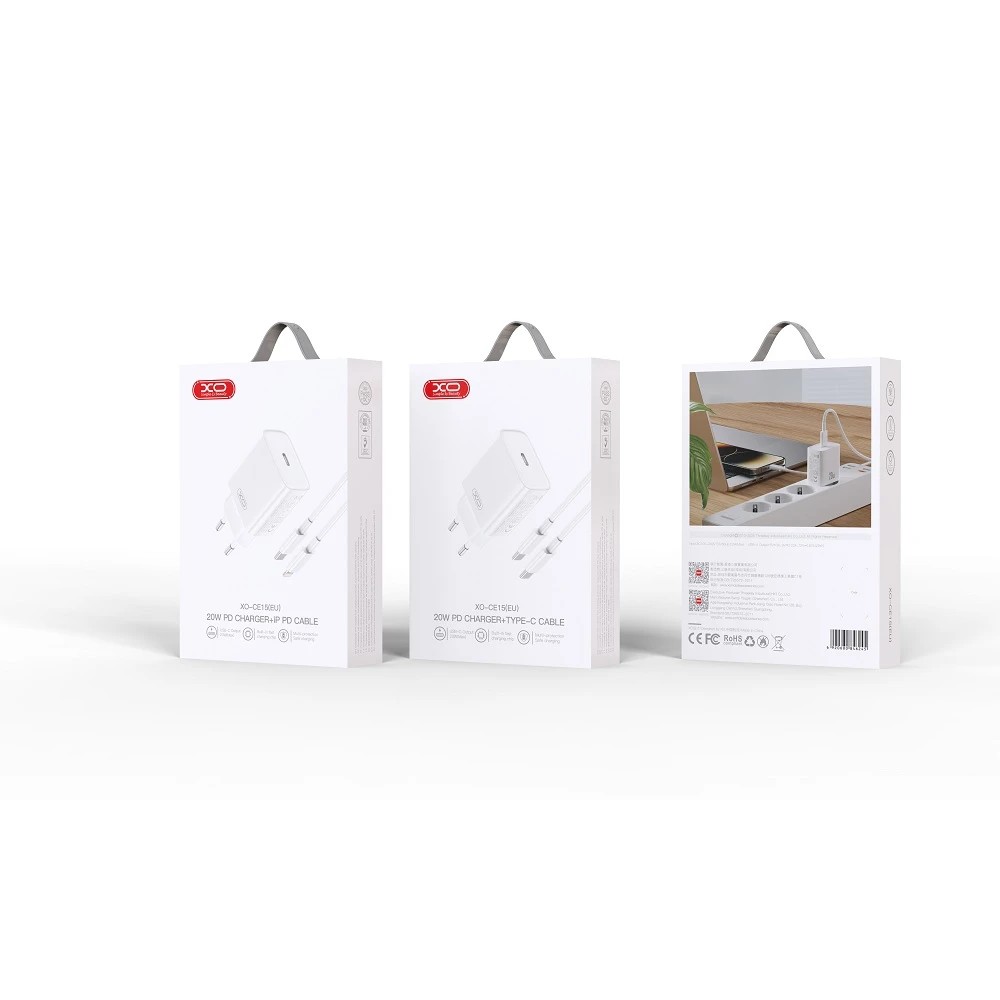 Încărcător rapid xo ce15 (ue) pd20w usb-c (materialele sunt certificate ce) alb 2