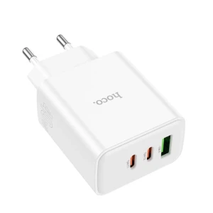 Зарядное устройство hoco c126a pure power pd40w с тремя портами (2c1a) (ес), белое.