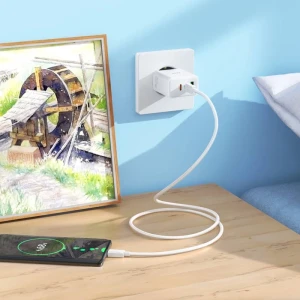 Зарядное устройство hoco c126a pure power pd40w с тремя портами (2c1a) (ес), белое. Thumbnail 2