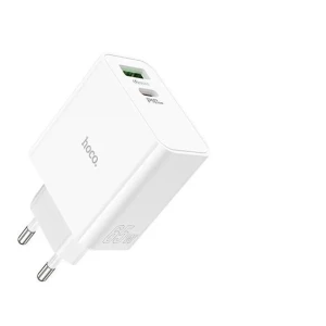 Încărcător hoco c113a awesome pd65w cu porturi duble (1a1c) (ue) alb Thumbnail 2