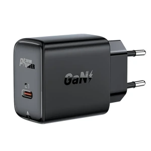 Încărcător acefast a21 pd30w gan cu un singur usb-c, negru (ue)