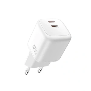 Adaptor de călătorie cu încărcare rapidă wiwu cube 45w 2c pd, wi-g025, alb ue