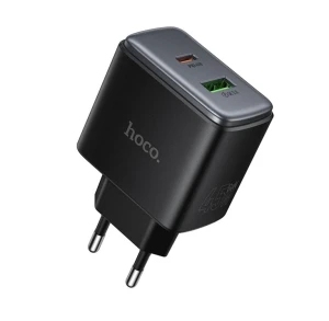 Зарядное устройство hoco c158a upgrade pd45w (1c1a) (ес), чёрное