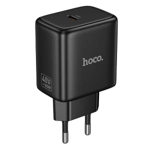 Однопортовое зарядное устройство hoco n83 profit pd40w (ес), черное