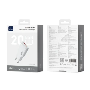 Încărcător wiwu essen slim ultra-compact gan 20w wi-g032 alb Thumbnail 2