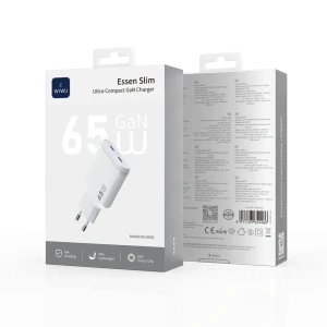 Зарядное устройство wiwu 65w essen slim ultra-compact gan charger wi-g035 белого цвета Thumbnail 2