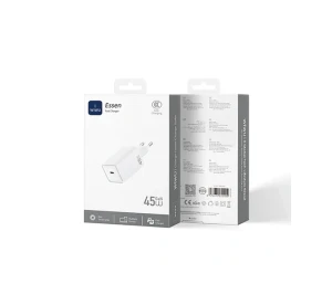 Adaptor de călătorie cu încărcare rapidă wiwu essen 45w wi-g036 eu, alb Thumbnail 2