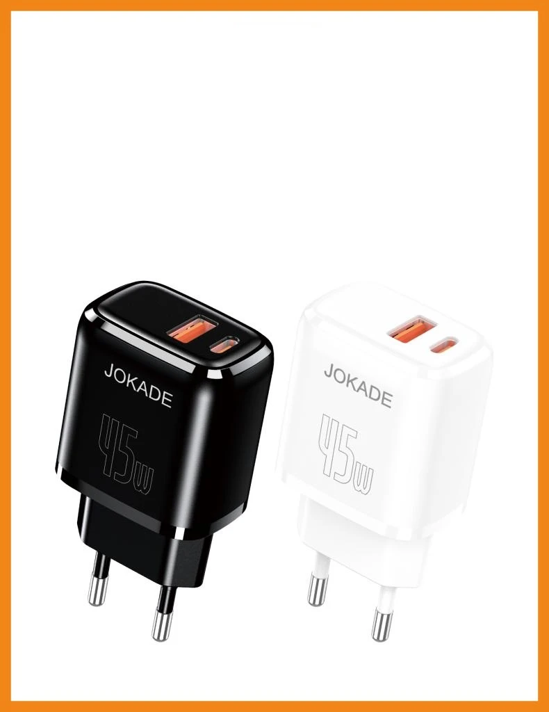 Încărcător jokade jb124 seria fuwei pd45w+22.5w complet compatibil (ue) negru 2