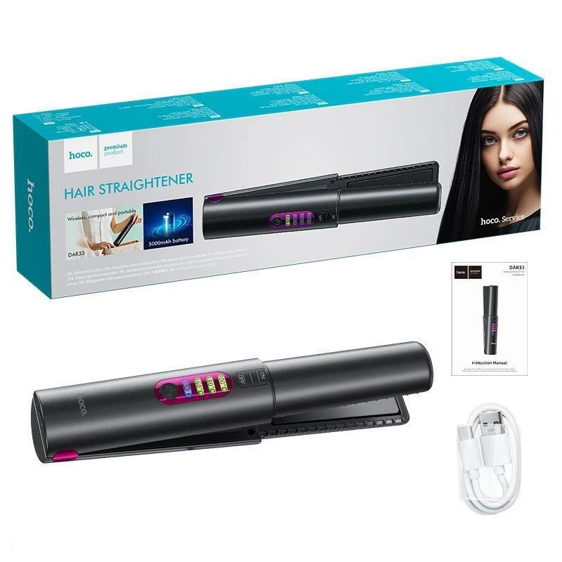 Портативный выпрямитель для волос hoco dar33 protect (ес) серый 3