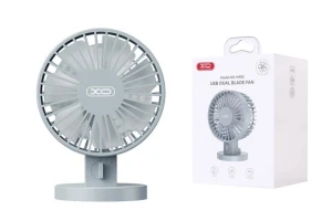 Ventilator desktop xo mf82 cu două palete usb, albastru