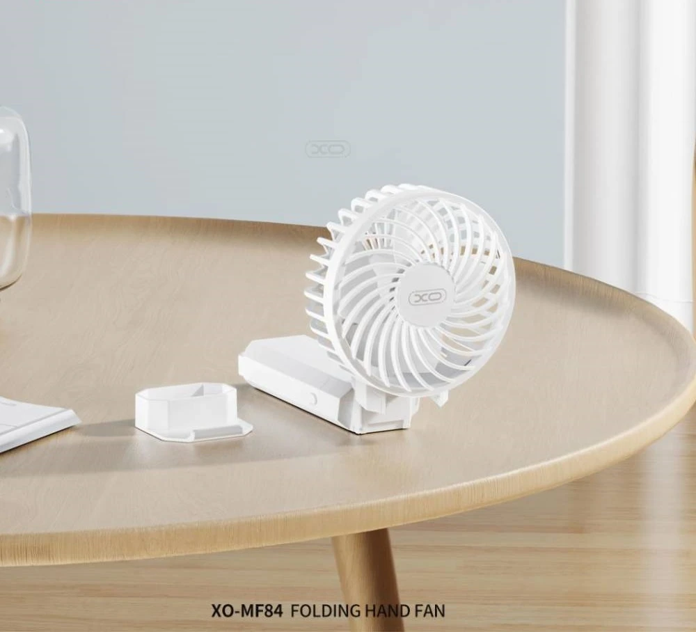 Ventilator portabil/de mână pliabil cu încărcare xo mf84, 4000mah, alb 4