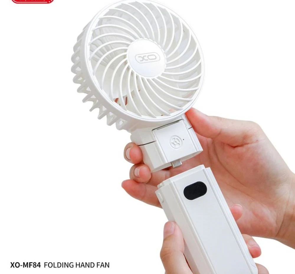 Ventilator portabil/de mână pliabil cu încărcare xo mf84, 4000mah, alb 2