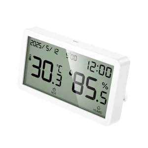 Ceas deșteptător electronic de interior hoco hx42, termometru și higrometru, alb Thumbnail 2