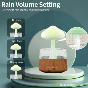 Увлажнитель воздуха xo hf10 «дождевые облака» с разноцветной подсветкой, аромадиффузор (ес), белый. Thumbnail 3