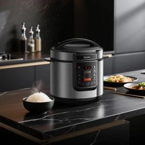 Oală sub presiune electrică multifuncțională hoco hjd27a, 6l (ue), neagră