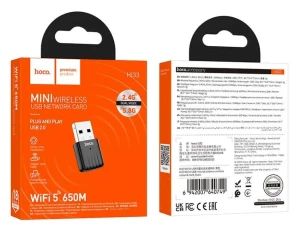Hoco hi33 wifi5 antenă internă usb placă de rețea wireless neagră Thumbnail 3