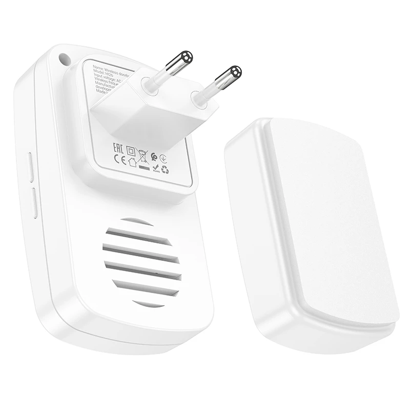 Sonerie wireless hoco hi26 cu alimentare proprie (ue) albă 2