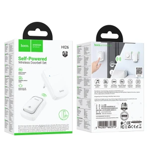 Sonerie wireless hoco hi26 cu alimentare proprie (ue) albă Thumbnail 3