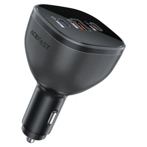 Автомобильное зарядное устройство acefast b14 165 вт (2 порта usb-c + usb-a) с 3 портами, черное. Thumbnail 3