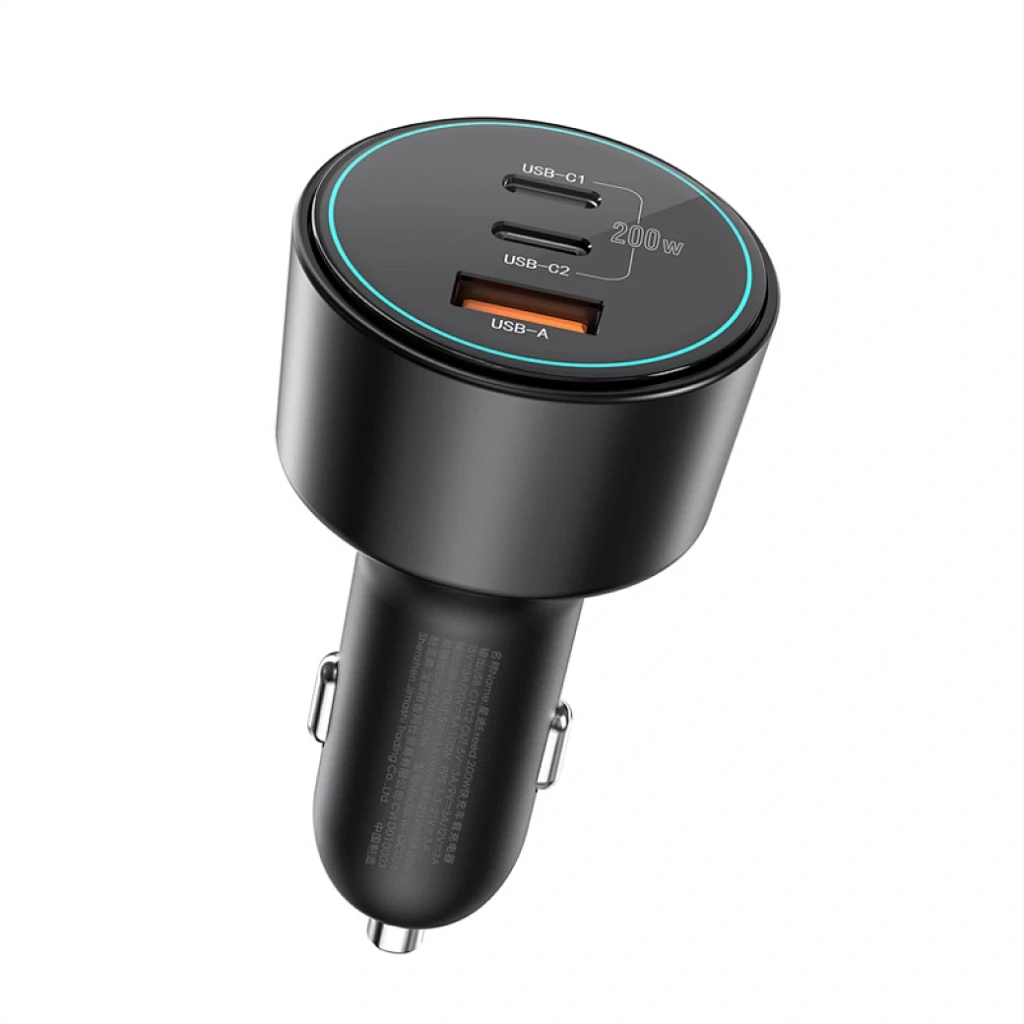 Автомобильное быстрое зарядное устройство wiwu exeed 200w qc+pd wi-qc026, черное. 5