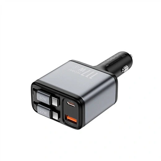 Автомобильное быстрое зарядное устройство wiwu exeed 117w qc+pd wi-qc027 (зарядка от потускнения) 2