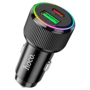 Автомобильное зарядное устройство hoco nz14a guerrero pd20w+qc3.0, черное.