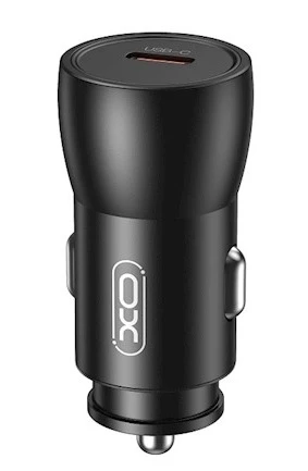 Автомобильное зарядное устройство xo cc57 smart metal с одним портом c, мощностью pd25 вт, черное. 4