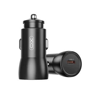 Încărcător auto inteligent xo cc57 cu un singur port c pd25w, negru
