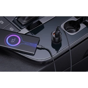 Автомобильное зарядное устройство xo cc55 qc18w+usb12w с двумя портами, черное. Thumbnail 2