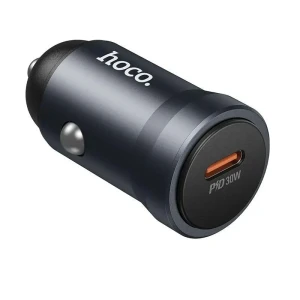 Автомобильное зарядное устройство hoco z62a energy с одним портом pd30w, металлический серый цвет.
