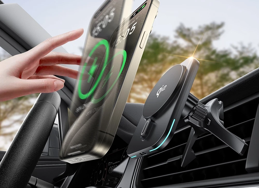 Încărcător auto wireless wiwu qi2.0 mago magsafe ch-323 negru 2