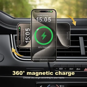 Încărcător auto wireless wiwu qi2.0 mago magsafe ch-323 negru Thumbnail 3