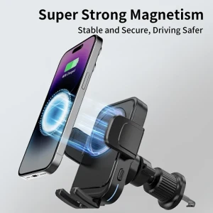 Încărcător auto wireless universal automat wiwu ch-321 negru Thumbnail 3
