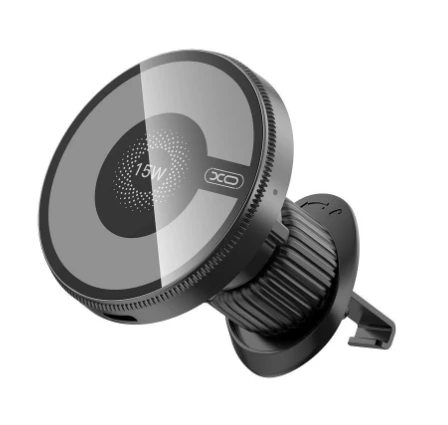 Încărcător wireless xo cx025 magsafe pentru ventilație auto magnetică, 15w, negru 3