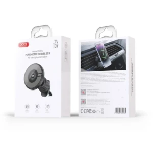 Încărcător wireless xo cx025 magsafe pentru ventilație auto magnetică, 15w, negru Thumbnail 5