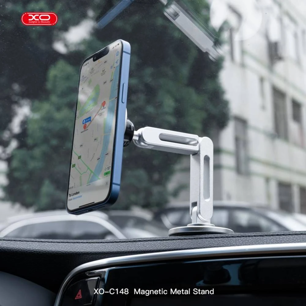 Xo c148 металлическая трубка с двумя планками, вращающаяся на 360°, магнитная, серебристая 3