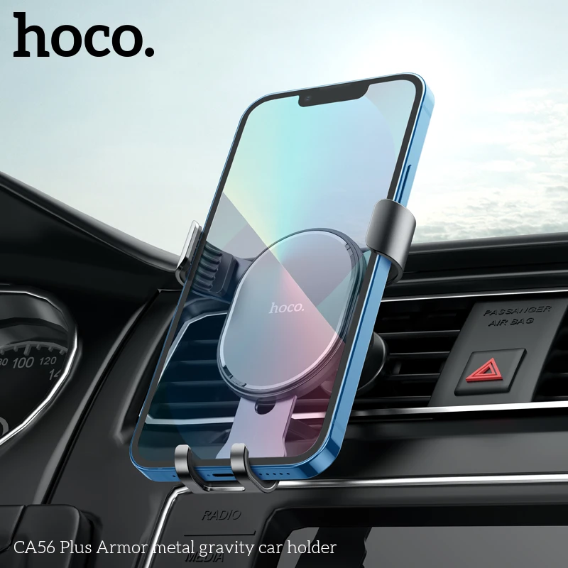 Металлический автомобильный держатель hoco ca56 plus armor, черный. 5