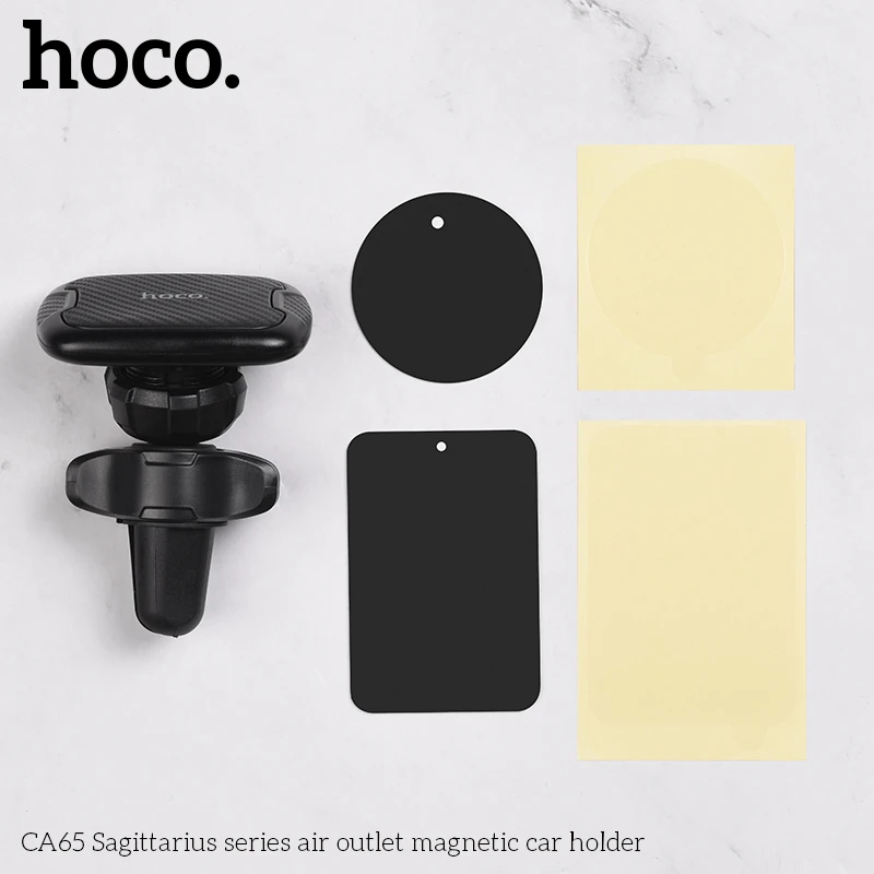 Магнитный автомобильный держатель для воздуховода hoco ca65 серии «стрелец», черный. 8